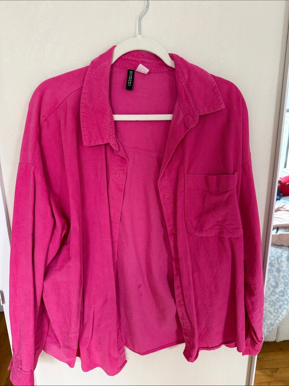 Divided Hot Pink Corduroy Shirt Jacket
